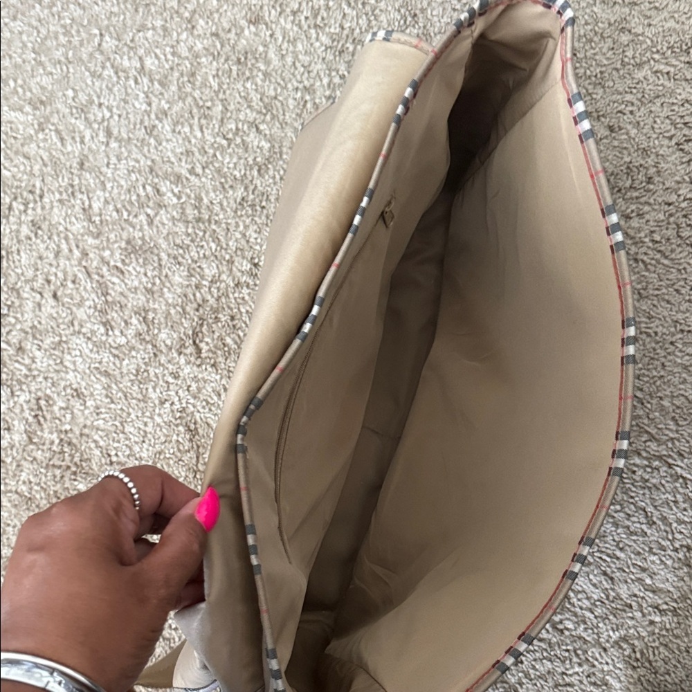 Burberry Beige Canvas Laptop Bag - Picture 4 of 12